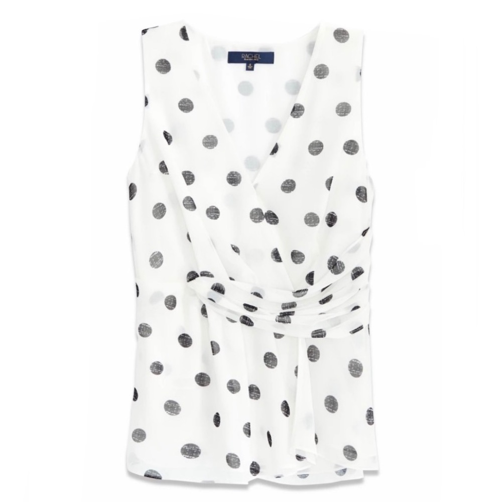 RACHEL BY RACHEL ROY POLKA DOT TWIST FRONT TANK
